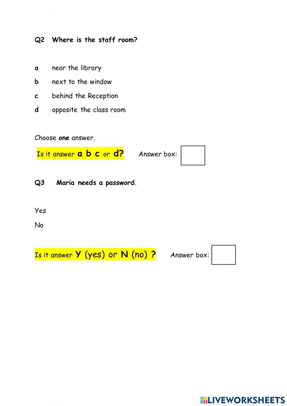 Listening test practice paper (B)