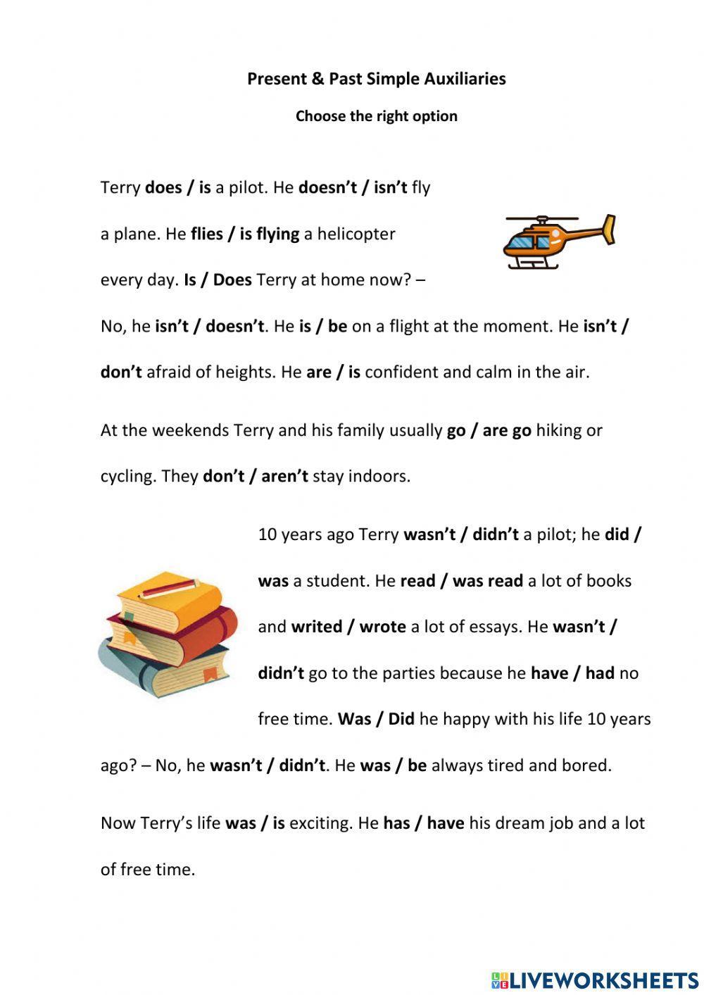 Present & Past Simple Auxiliaries