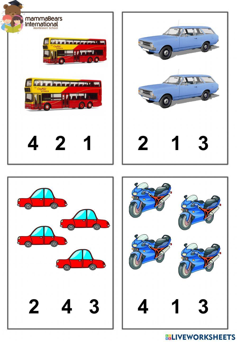 Counting Worksheets 1-5