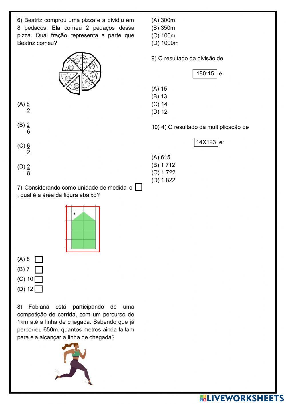 Matemática e Português