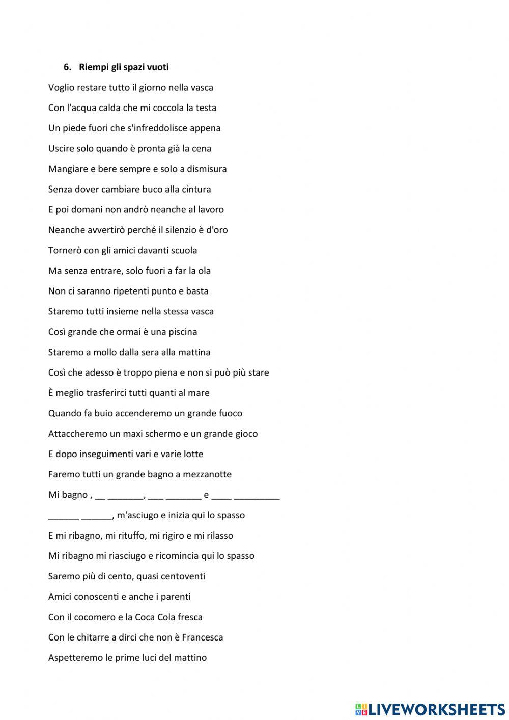 Ripasso dei verbi riflessivi