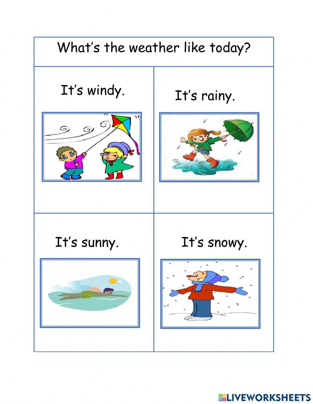 What's the weather like today? (Τι καιρό κάνει σήμερα-)