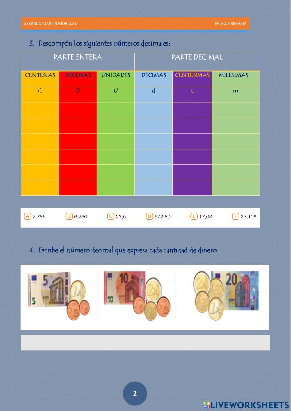 Numeración. Ficha 18.