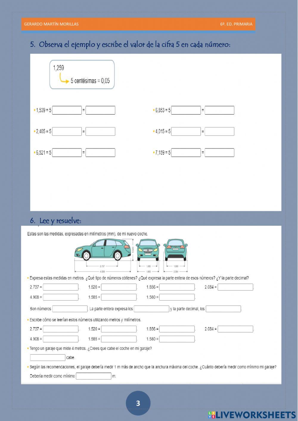 Numeración. Ficha 18.