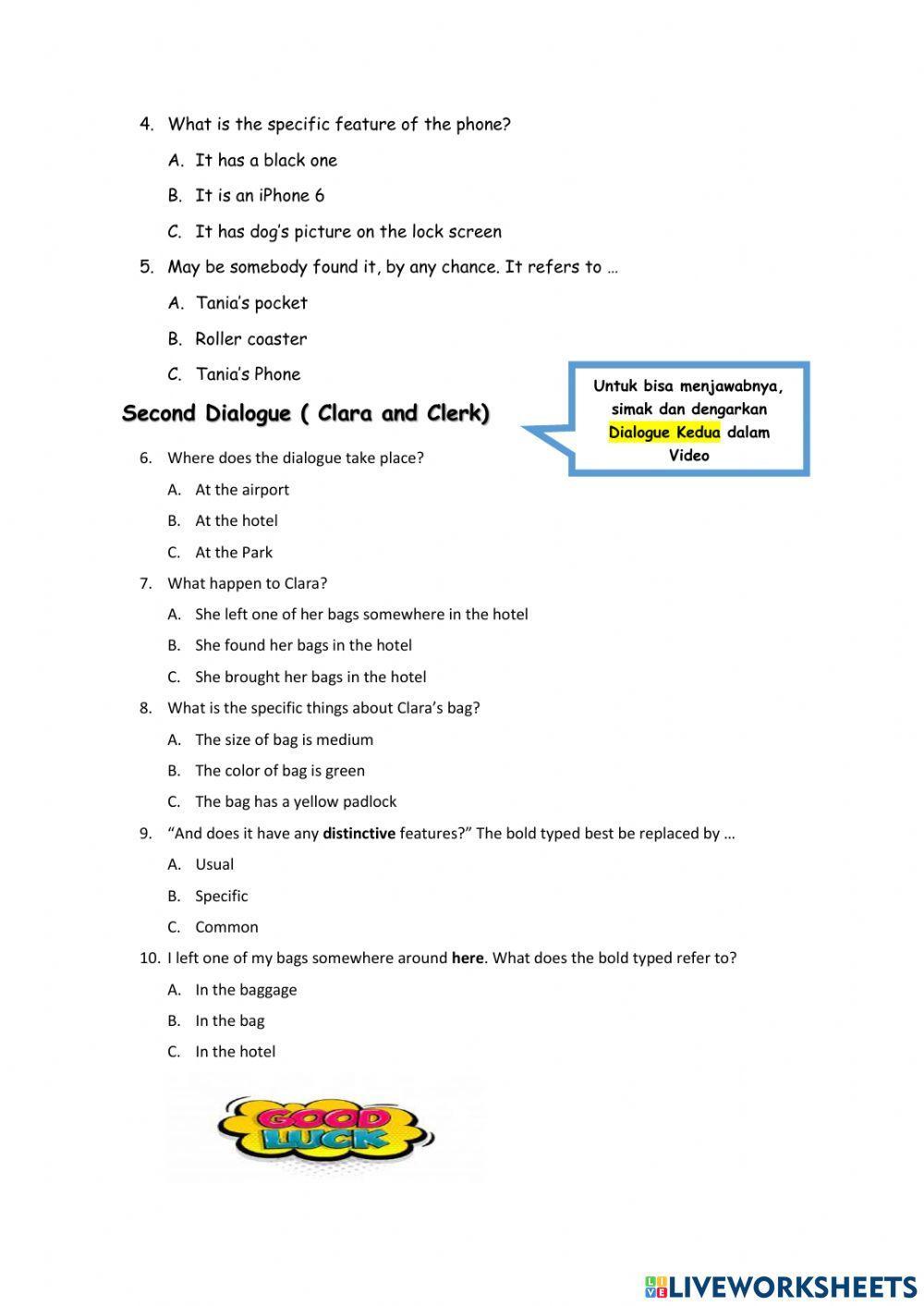 Asking for and Giving Information to Describe Things