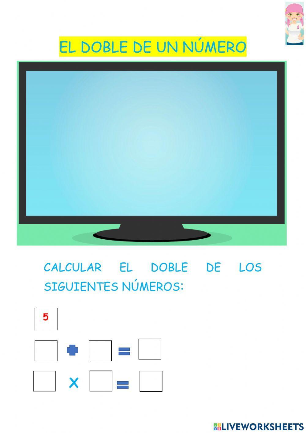 El doble de un número