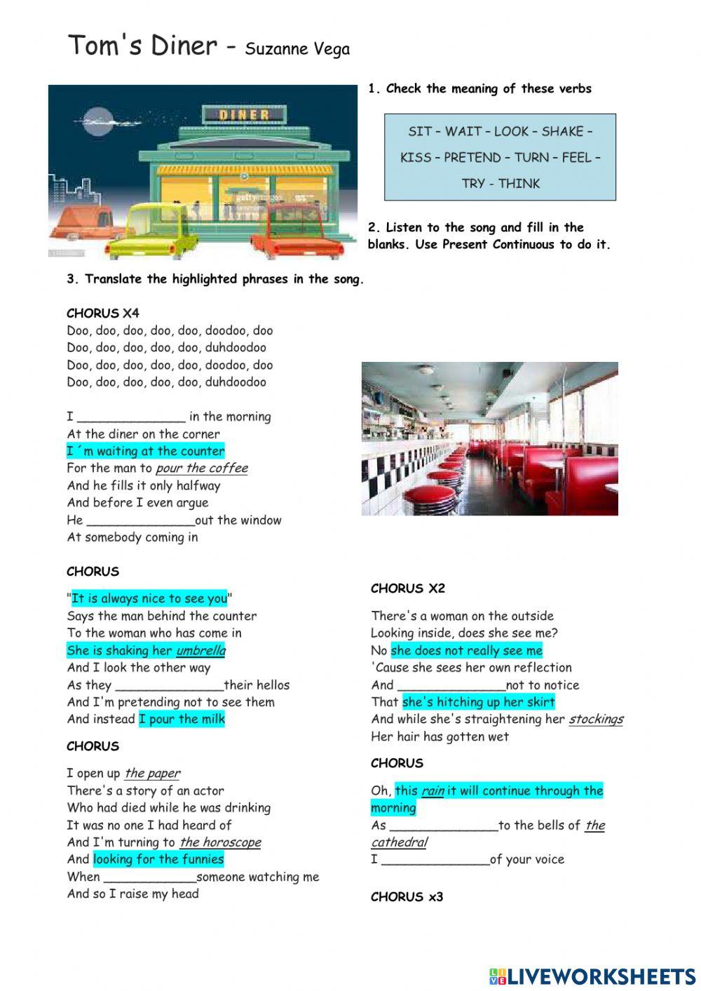 Tom's Diner -  by Suzanne Vega