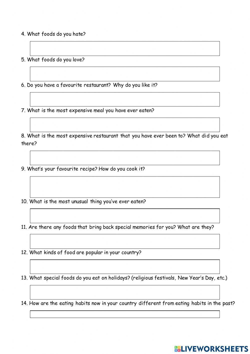 Food taste and texture