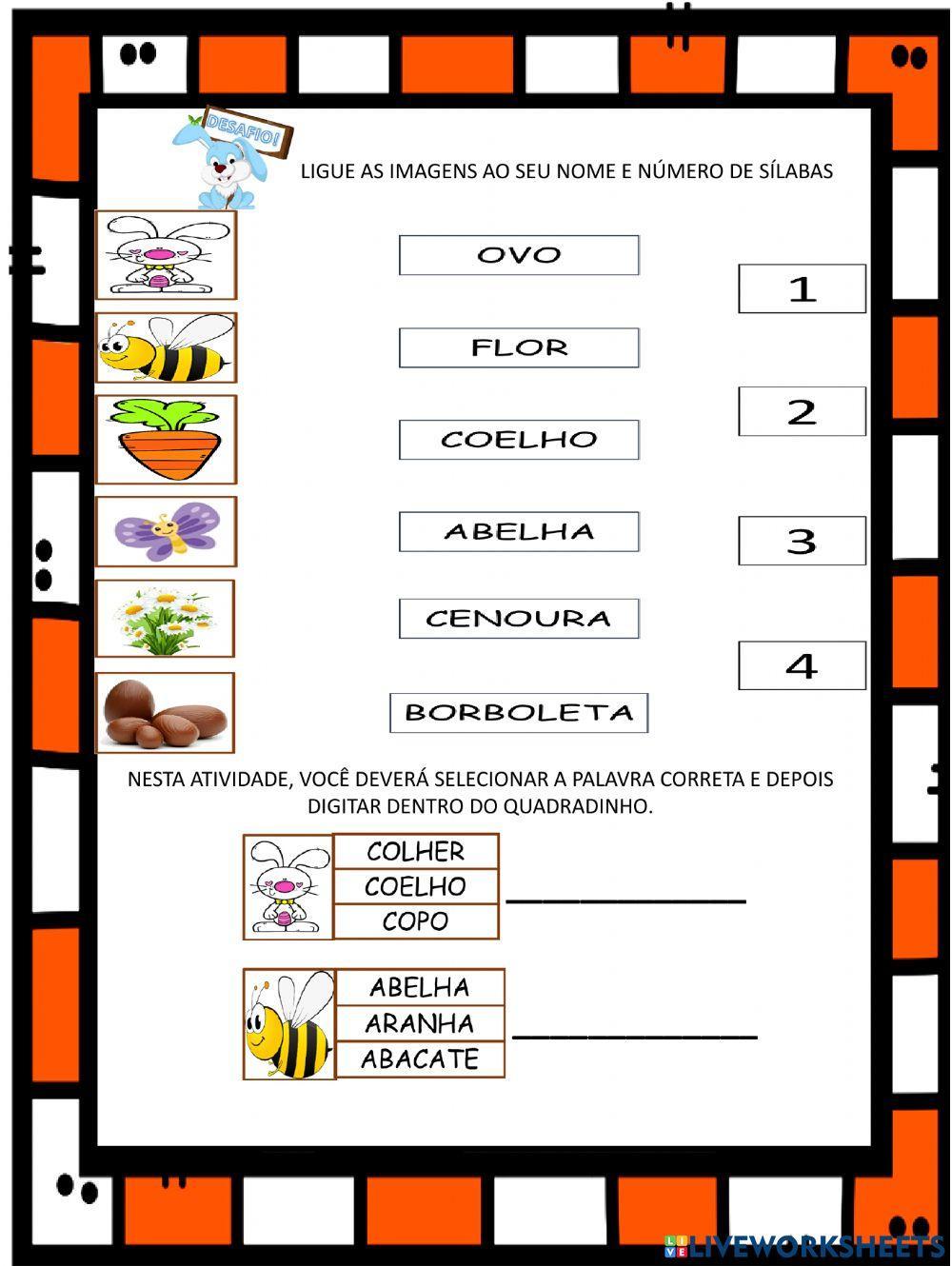 Atividade 035 - o coelho que não era de páscoa