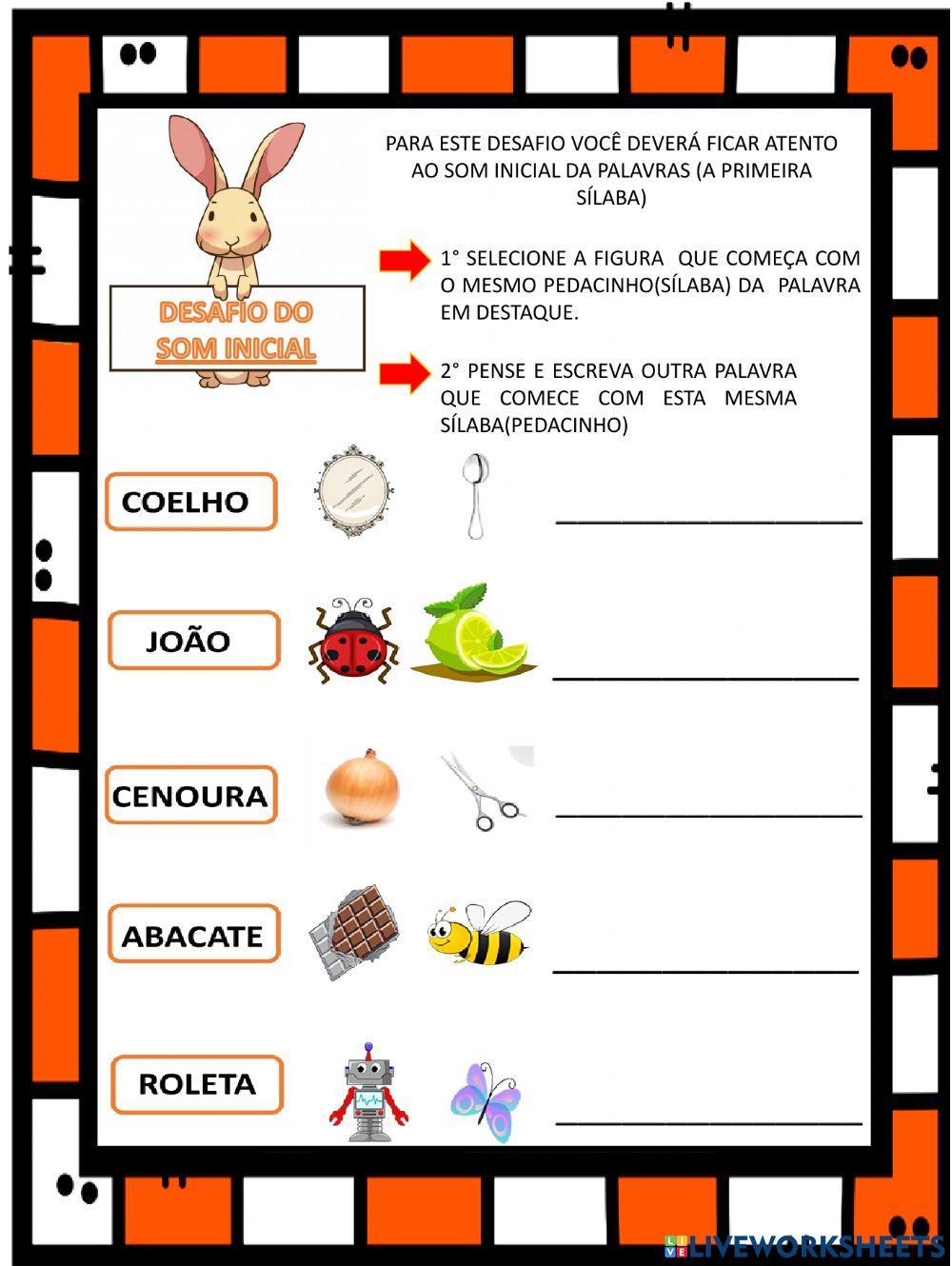 Atividade 035 - o coelho que não era de páscoa
