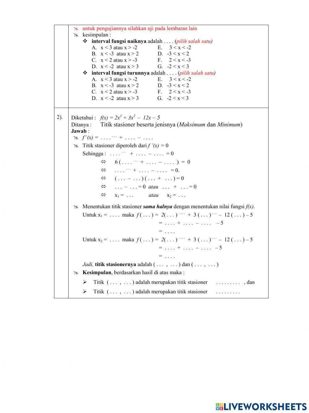 LKPD Penerapan Turunan