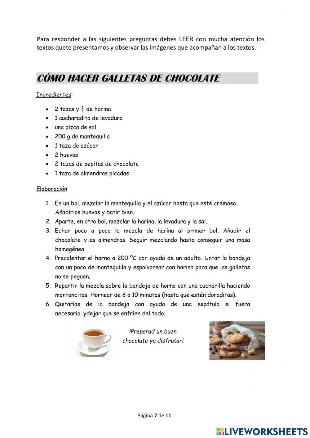 Comprensión escrita. Prueba 2018