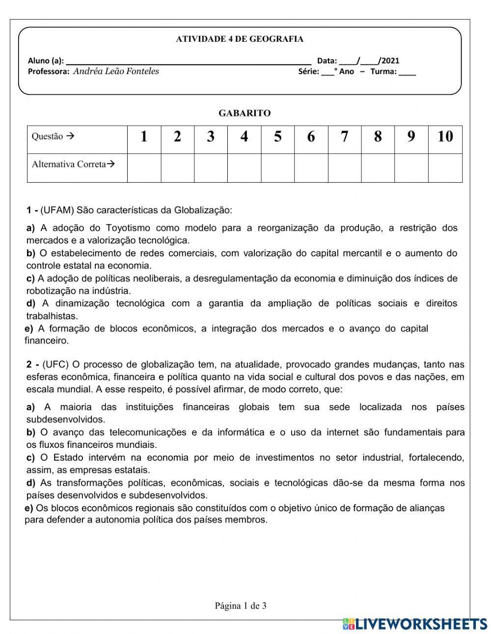 Globalização e a economia-mundo