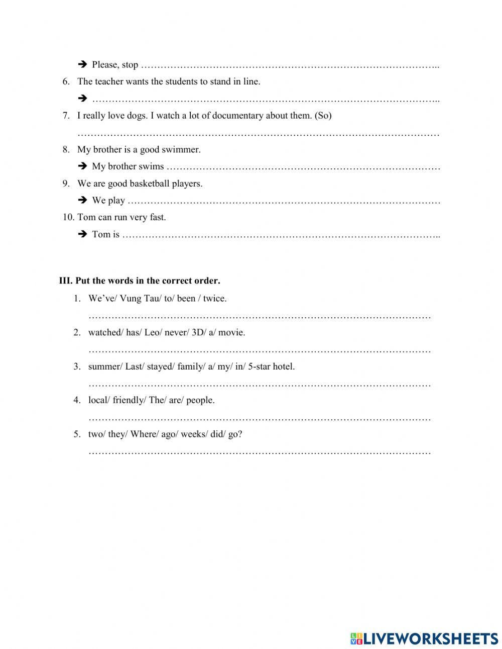 Bài ôn lớp 7 - HK2