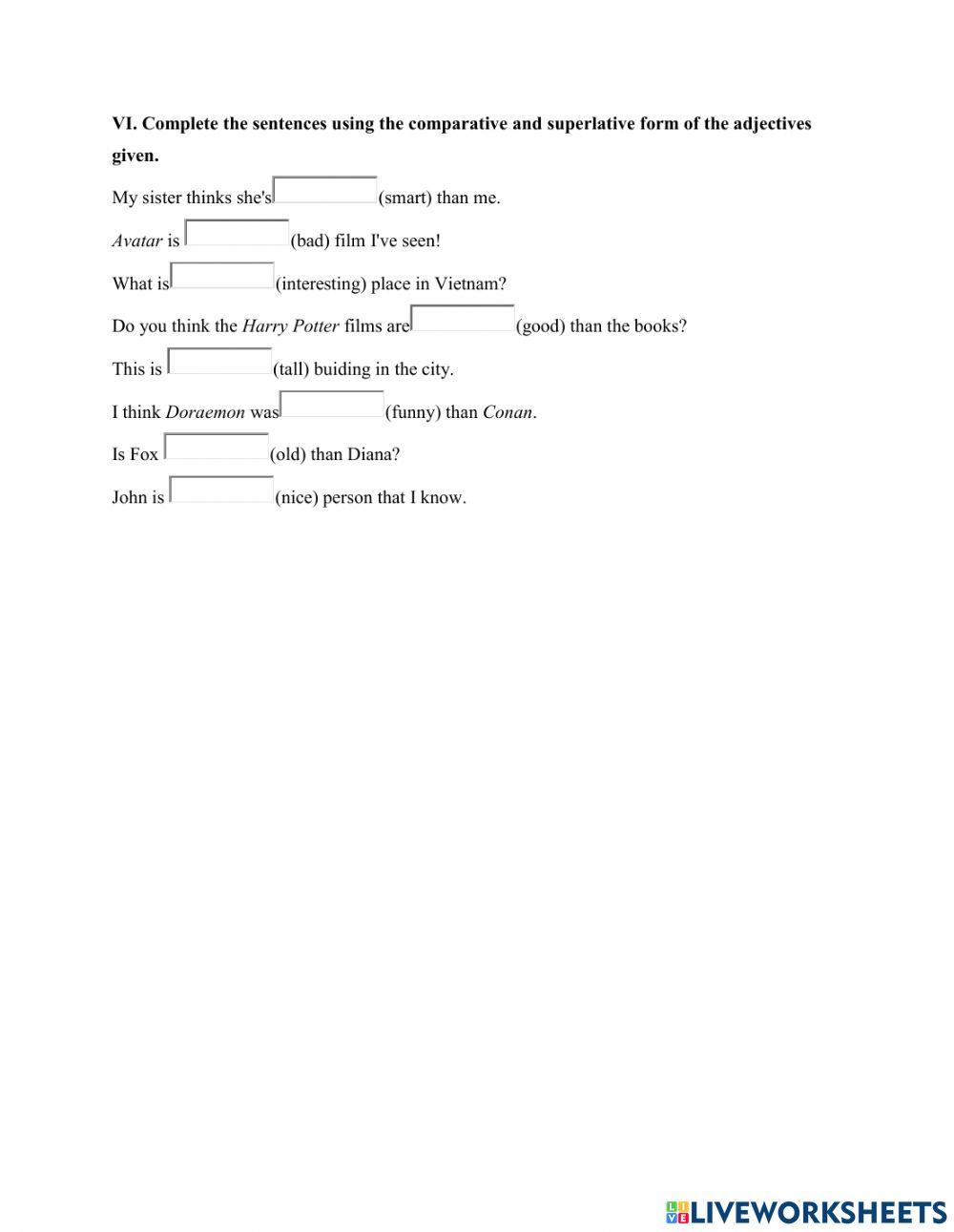 Bài ôn lớp 7 - HK2