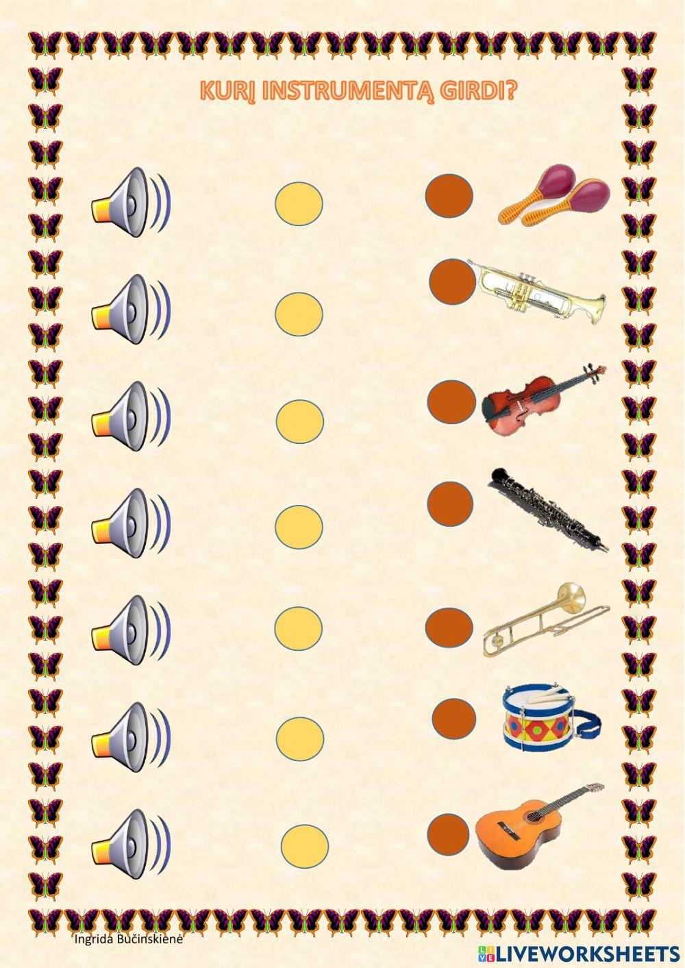 Kurį instrumentą girdi?