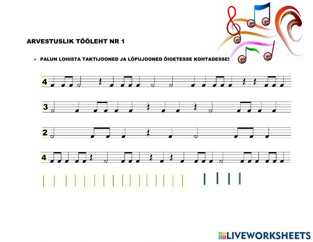 1. klass - taktijooned