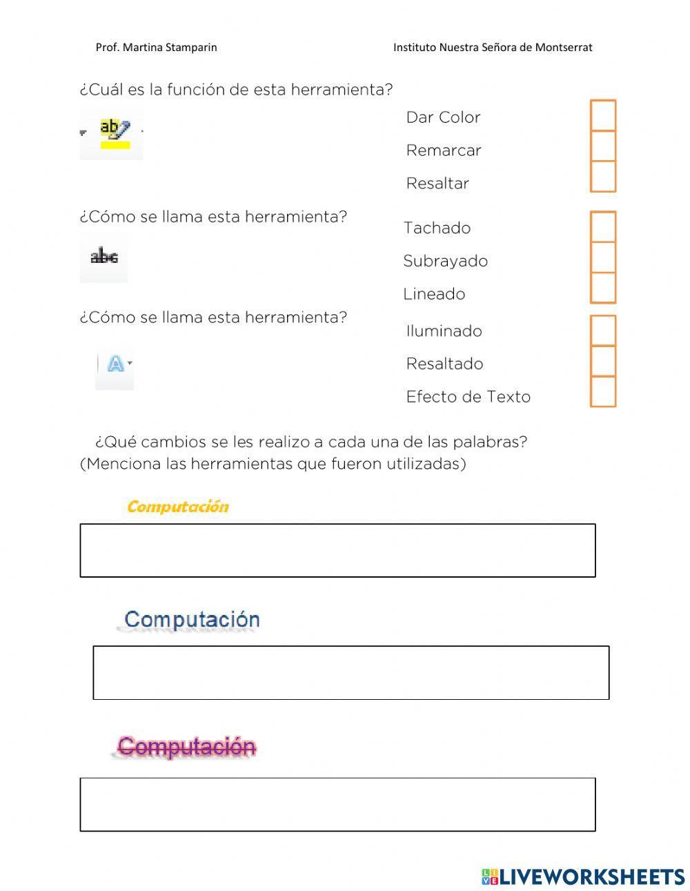 Cuestionario Edición de texto