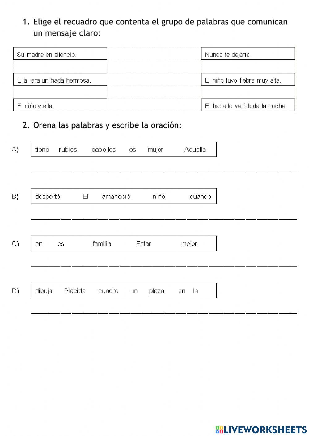 La oración y la frase