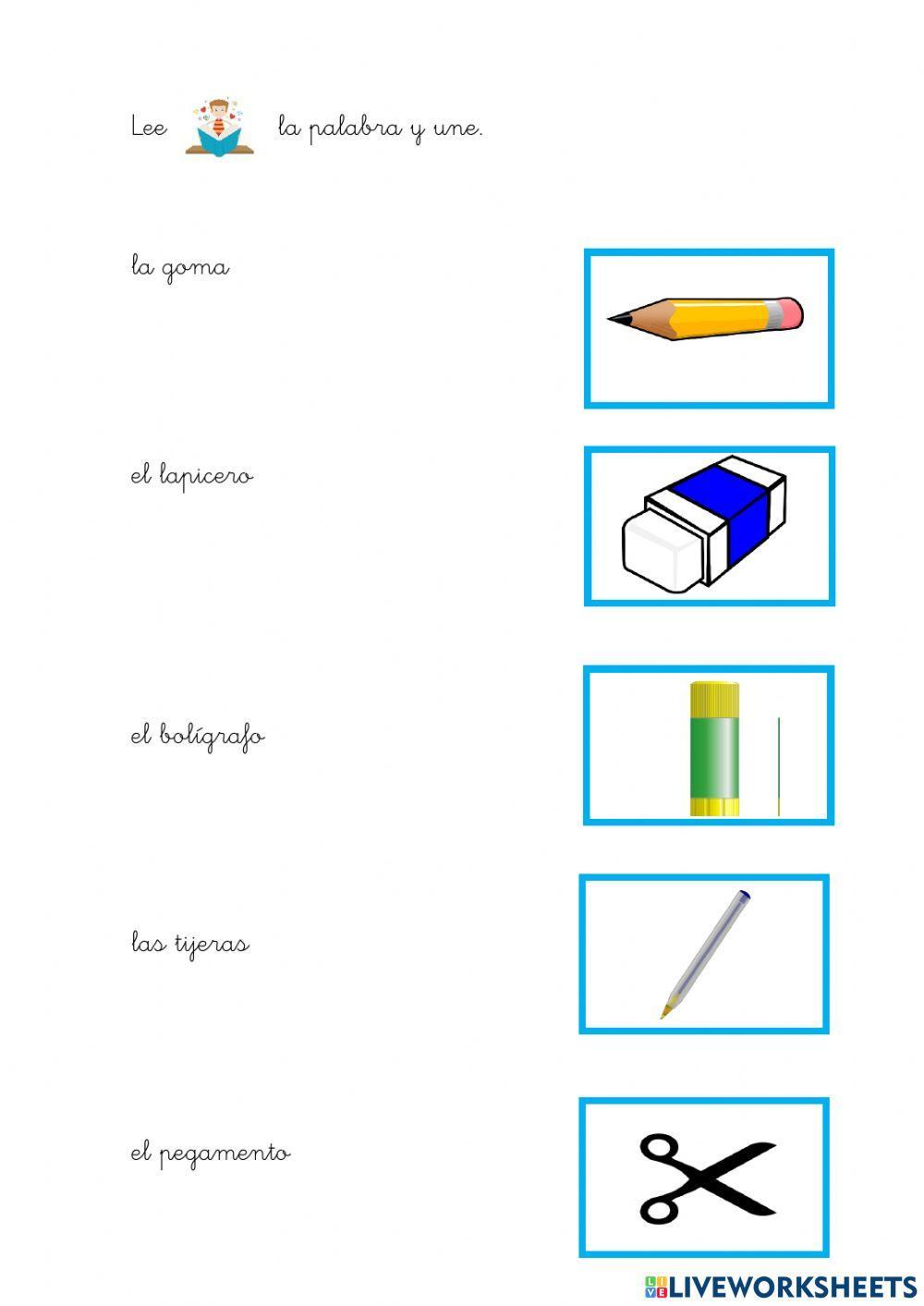 Vocabulario del colegio