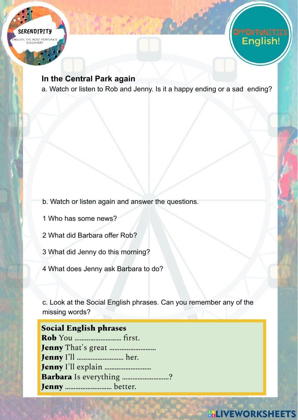 PE Time to go home- pre intermediate