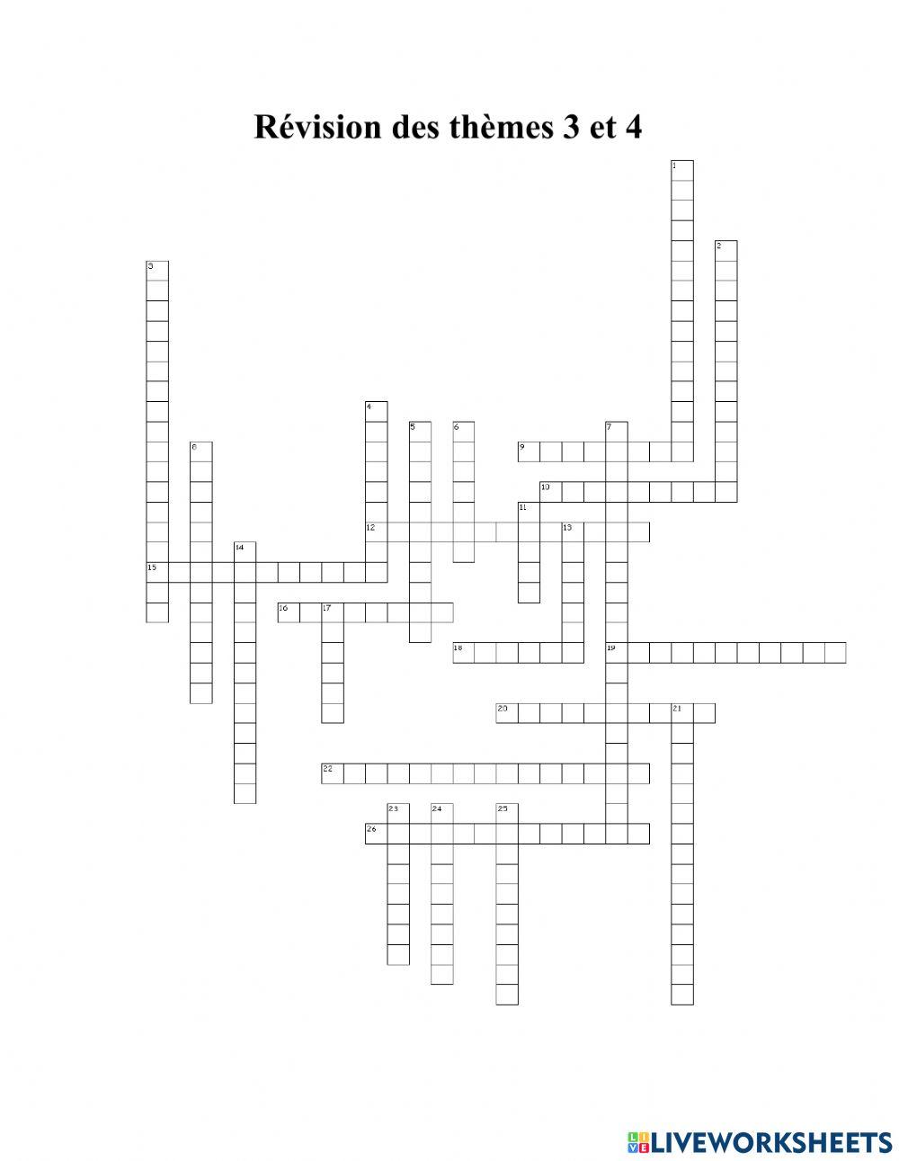 Thèmes 3 et 4 (Cellules)