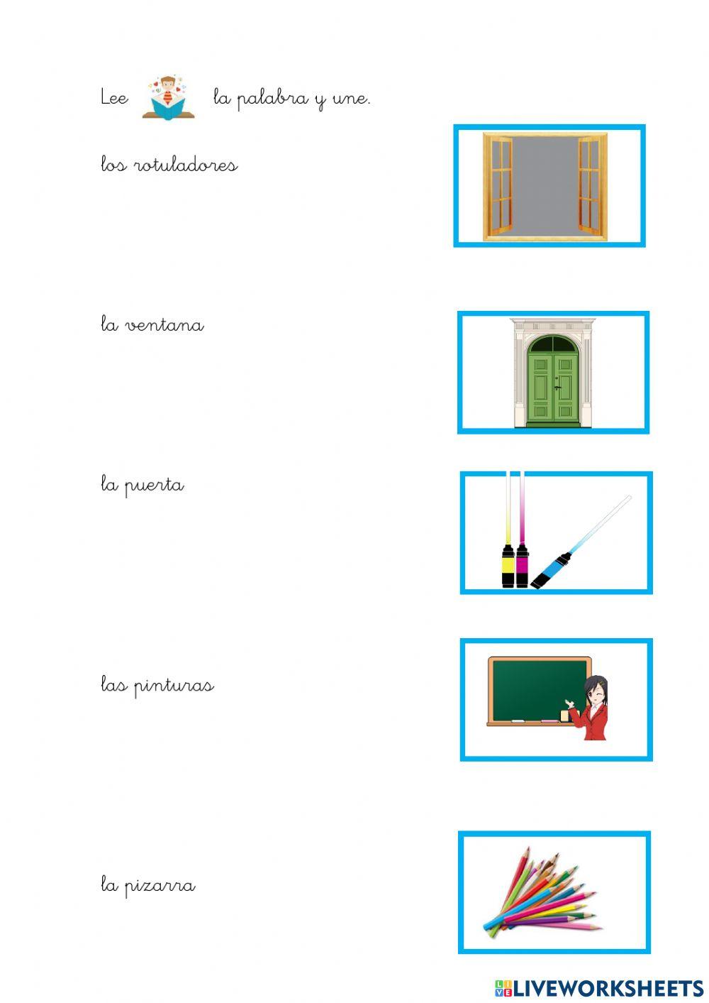 Vocabulario del colegio
