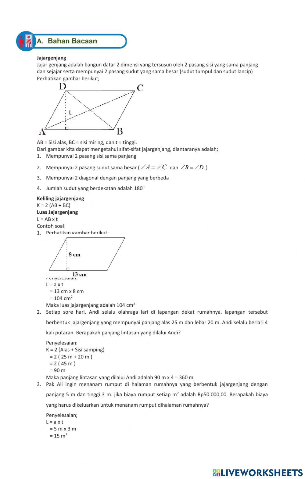 Jajargenjang dan Trapesium