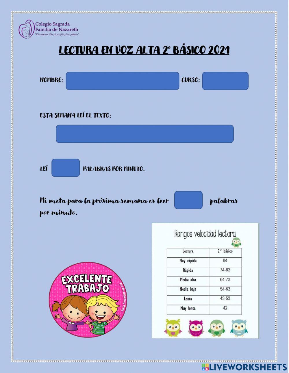 Ficha de Lectura en Voz alta