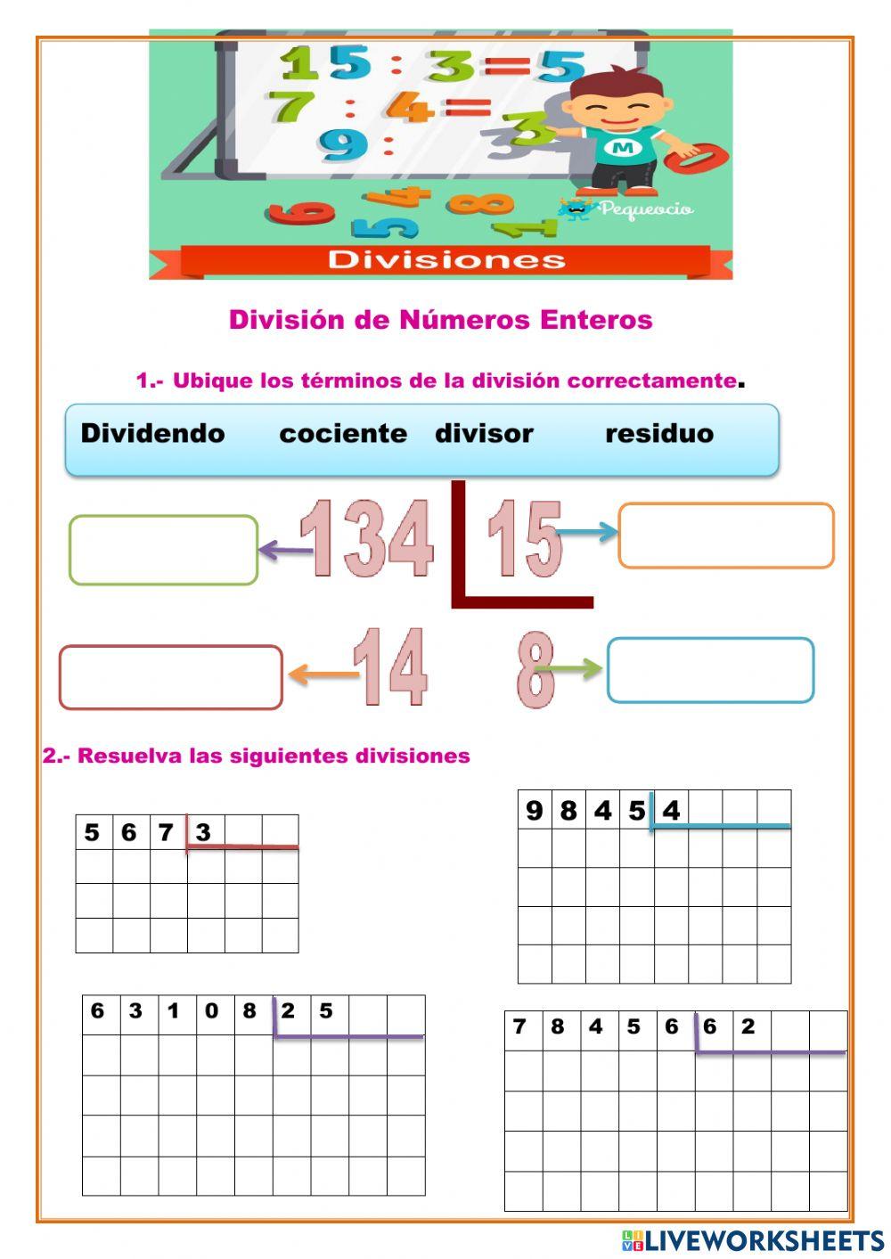 División de números enteros