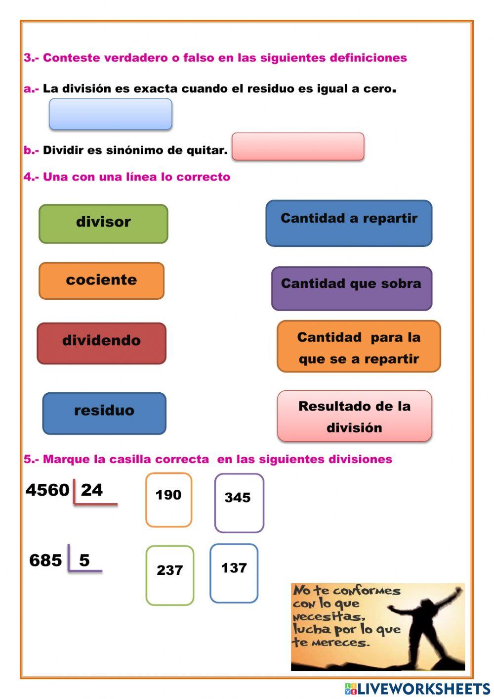 División de números enteros