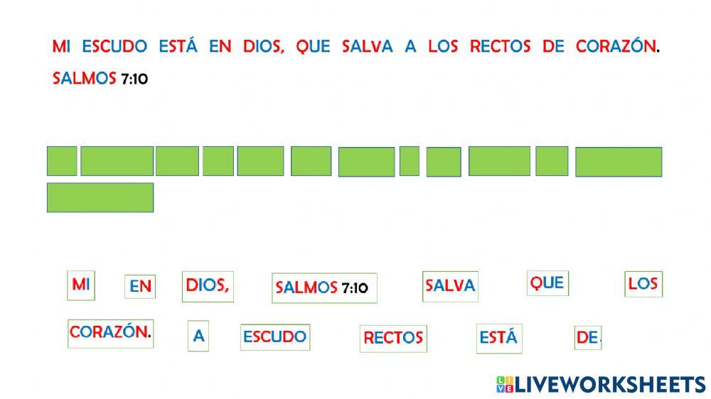 Reconociendo y ordenando palabras