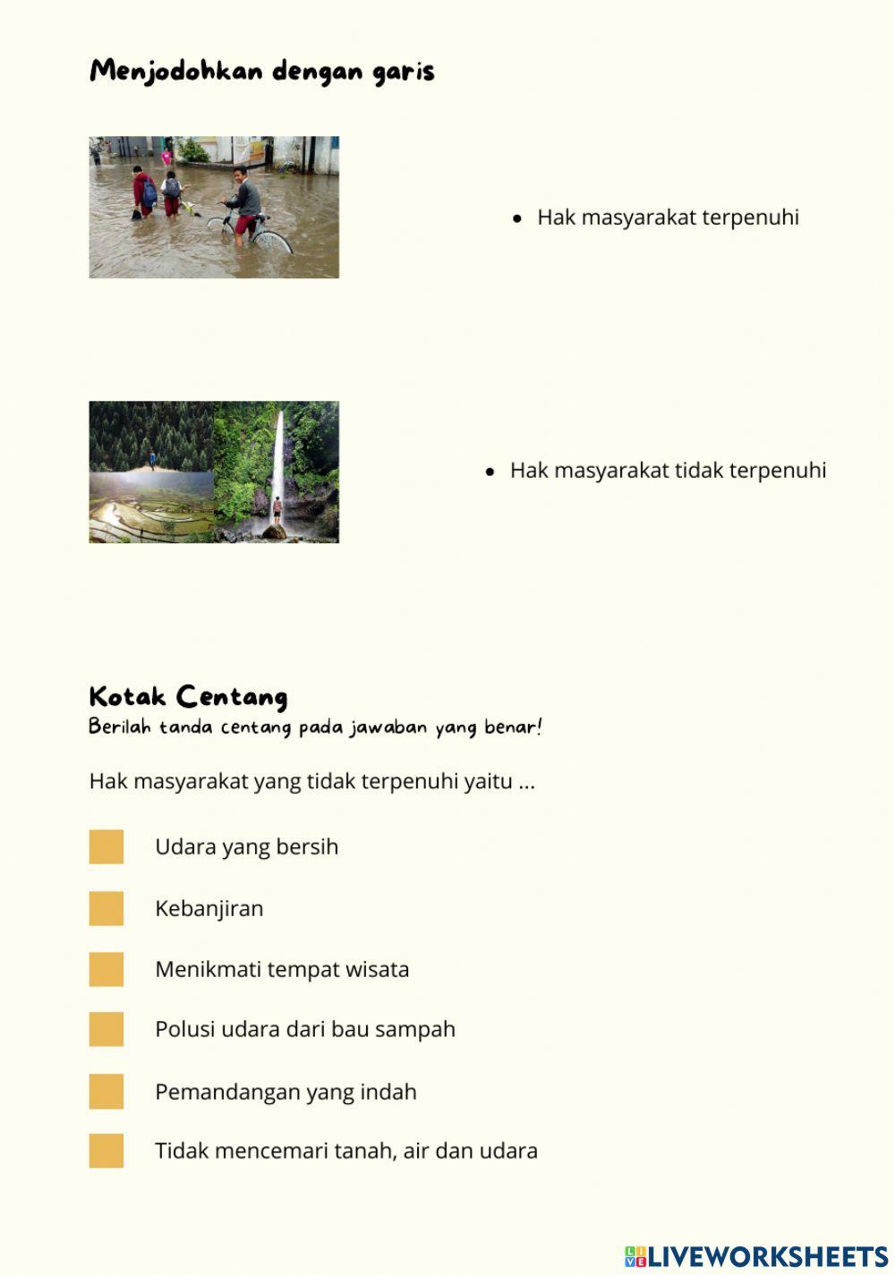 Hak & Kewajiban Terhadap Lingkungan