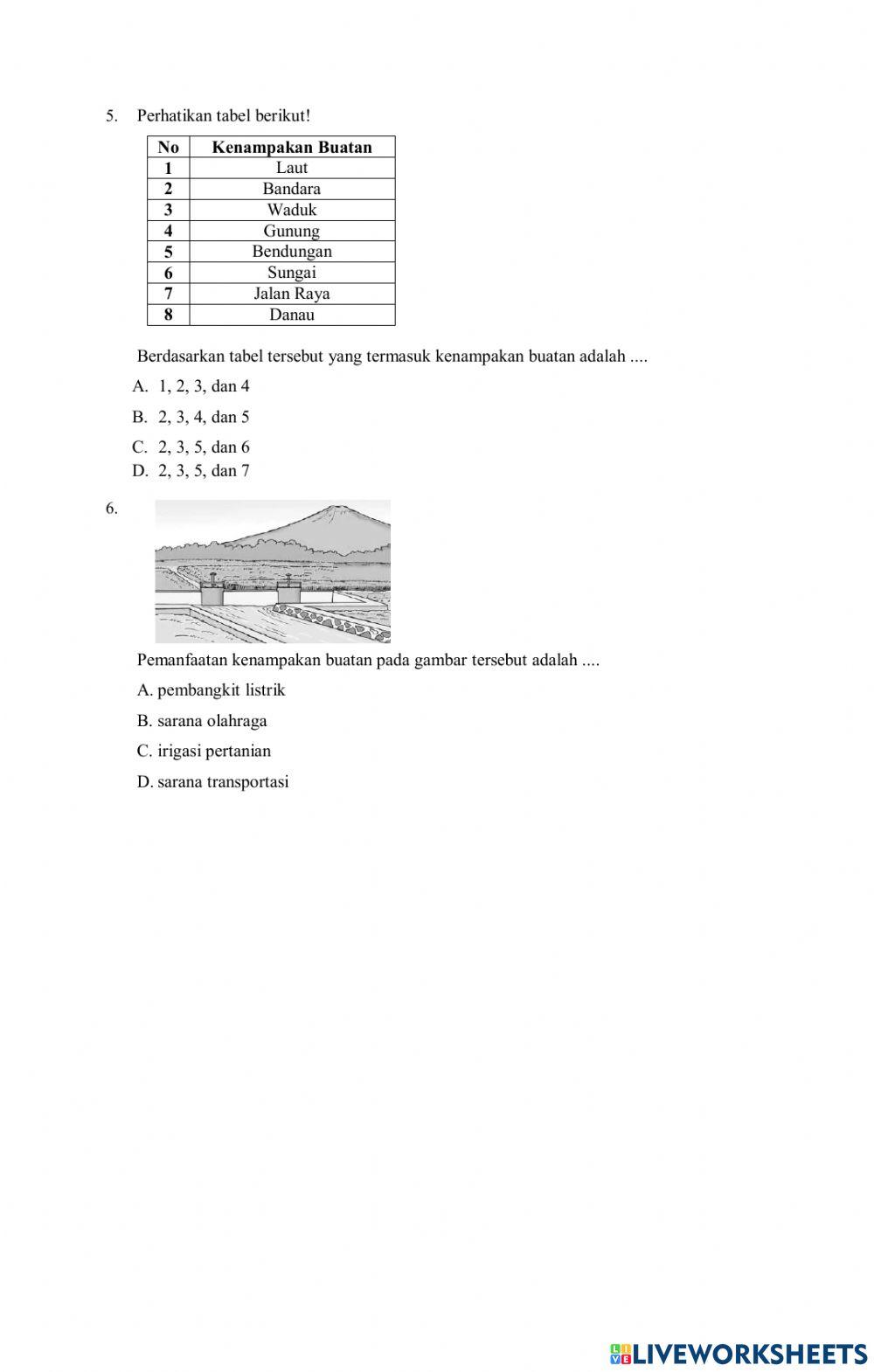 Soal Latihan Ujian Sekolah Muatan Pelajaran IPS
