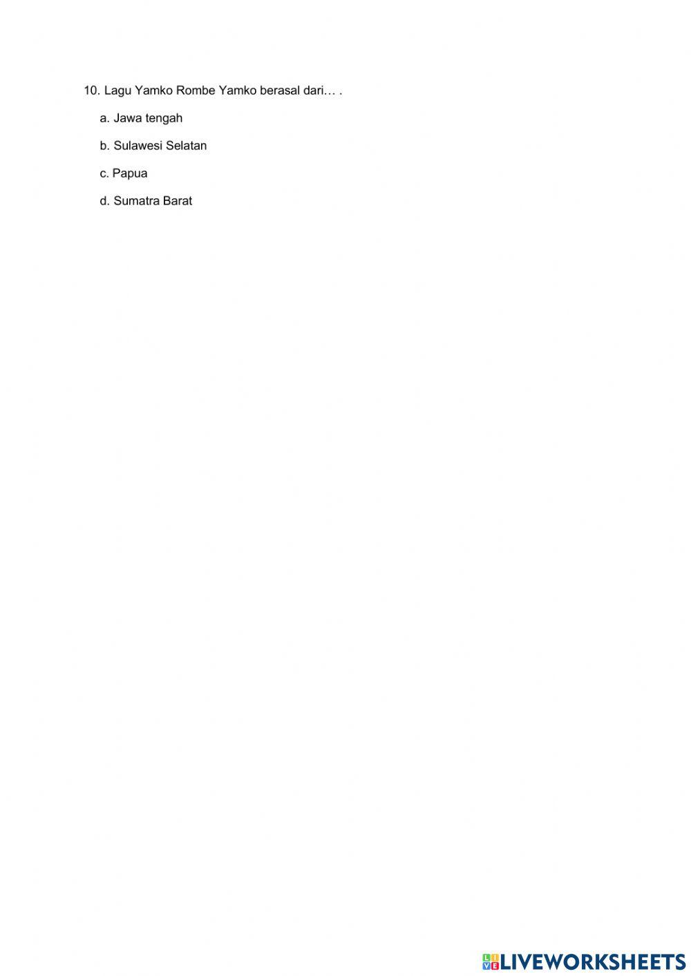 Ulangan Harian Tema 8 Kelas 4