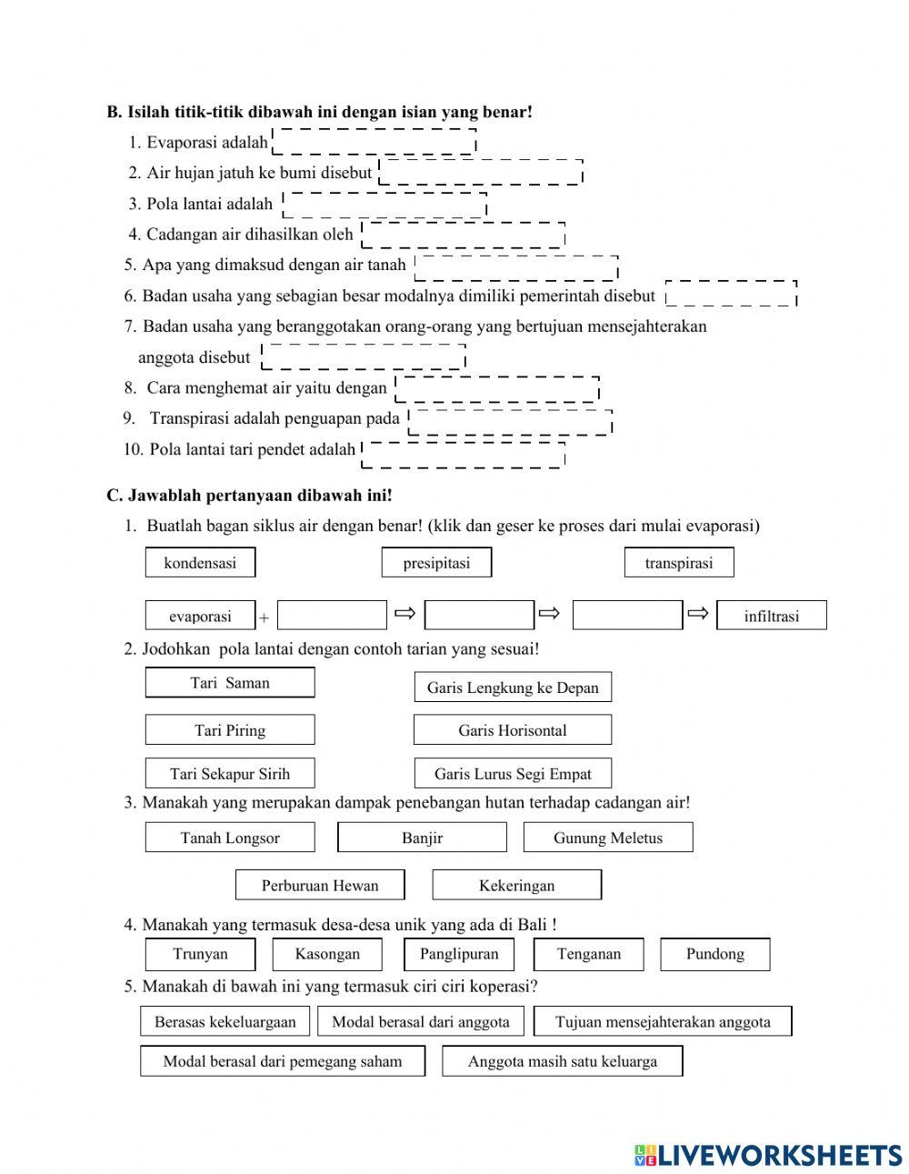 Penilaian Harian Tema 8 Subtema 2