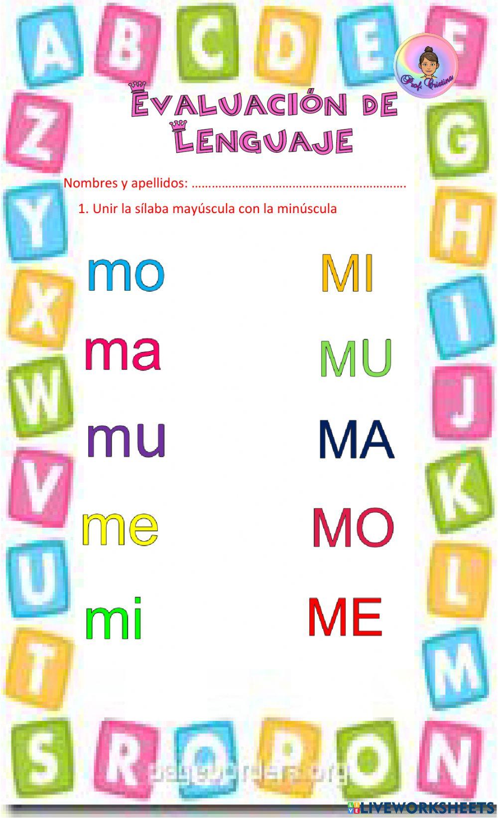 Sonidos ma me mi mo mu