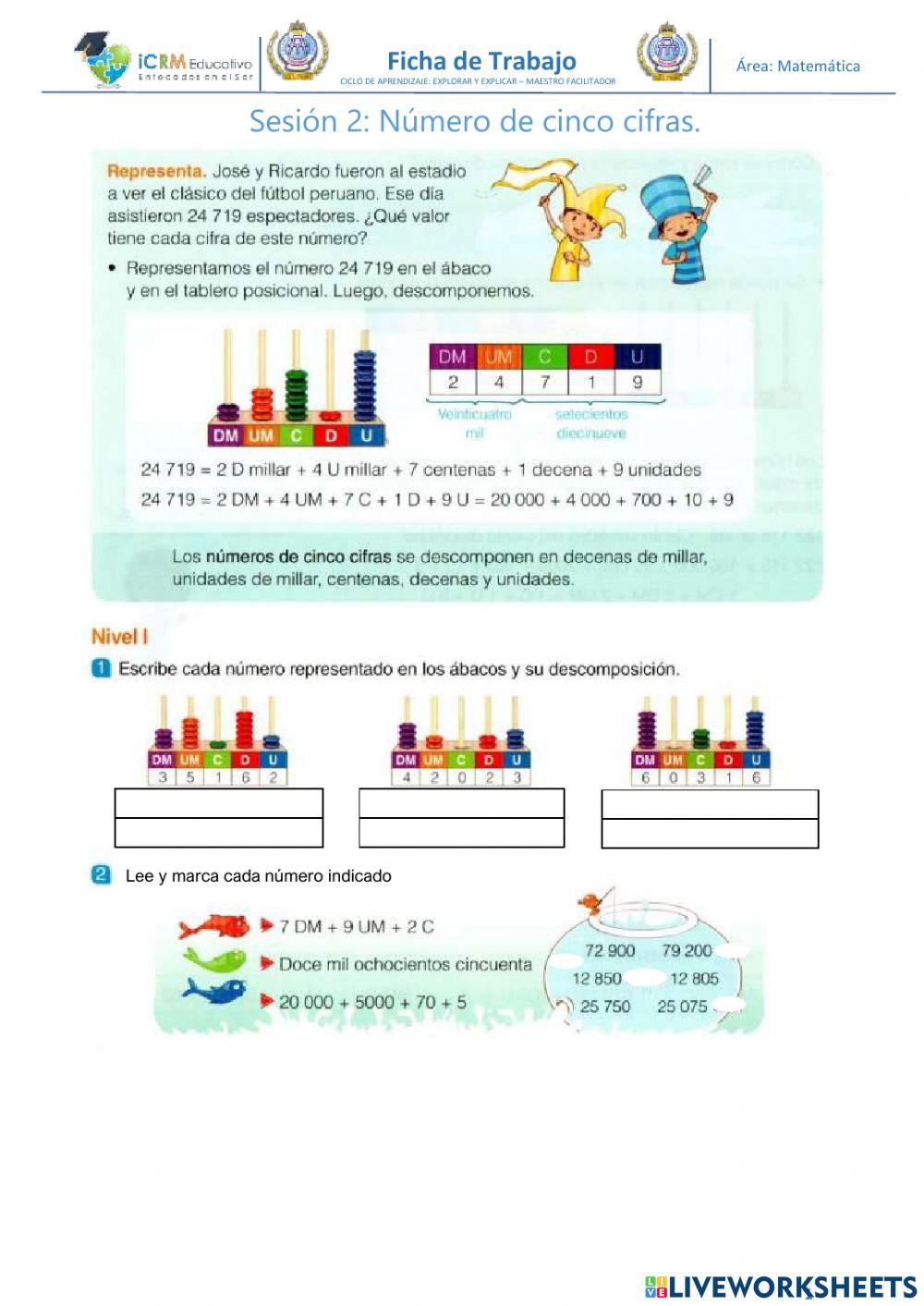 Números de 5 cifras