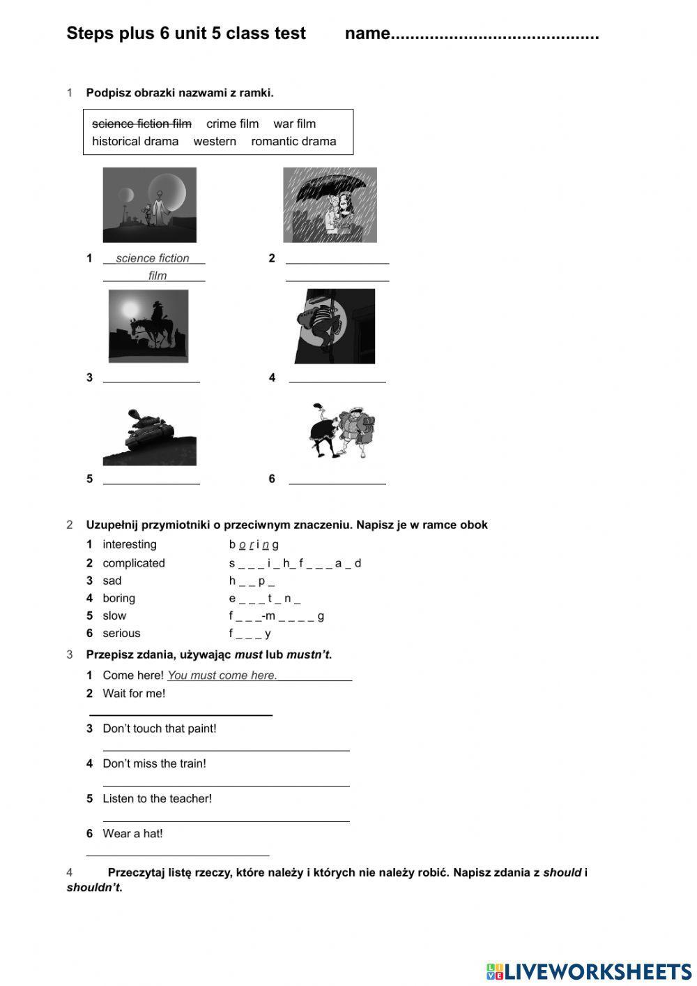 Steps Plus Klasa 4 Testy Unit 5 6513021 | Steps Plus 6 Unit 5 test a | Iwona Ochnio