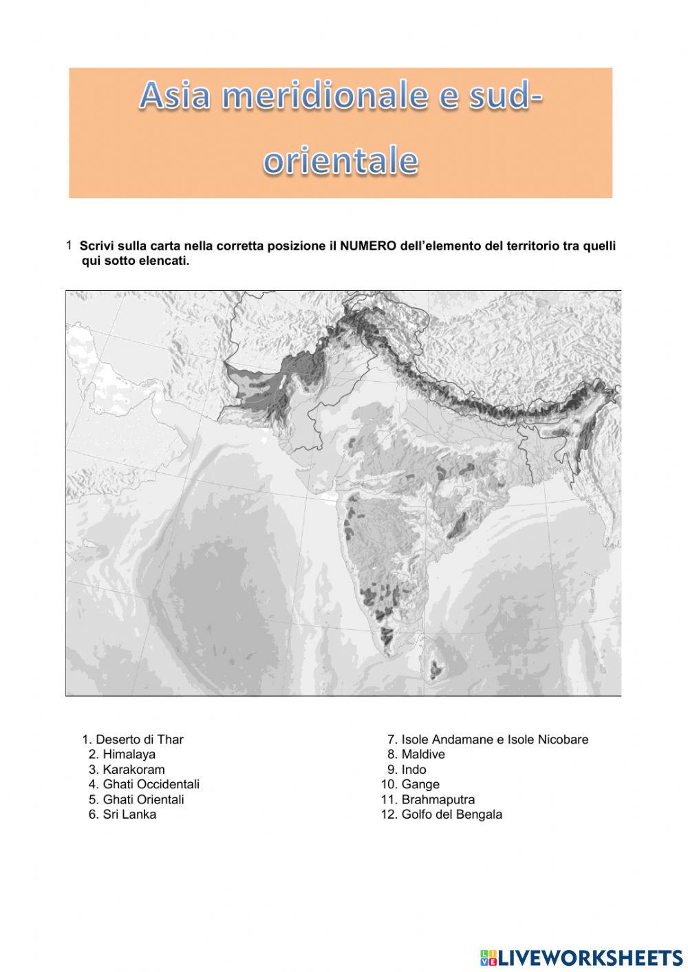 Asia meridionale e sud-orientale