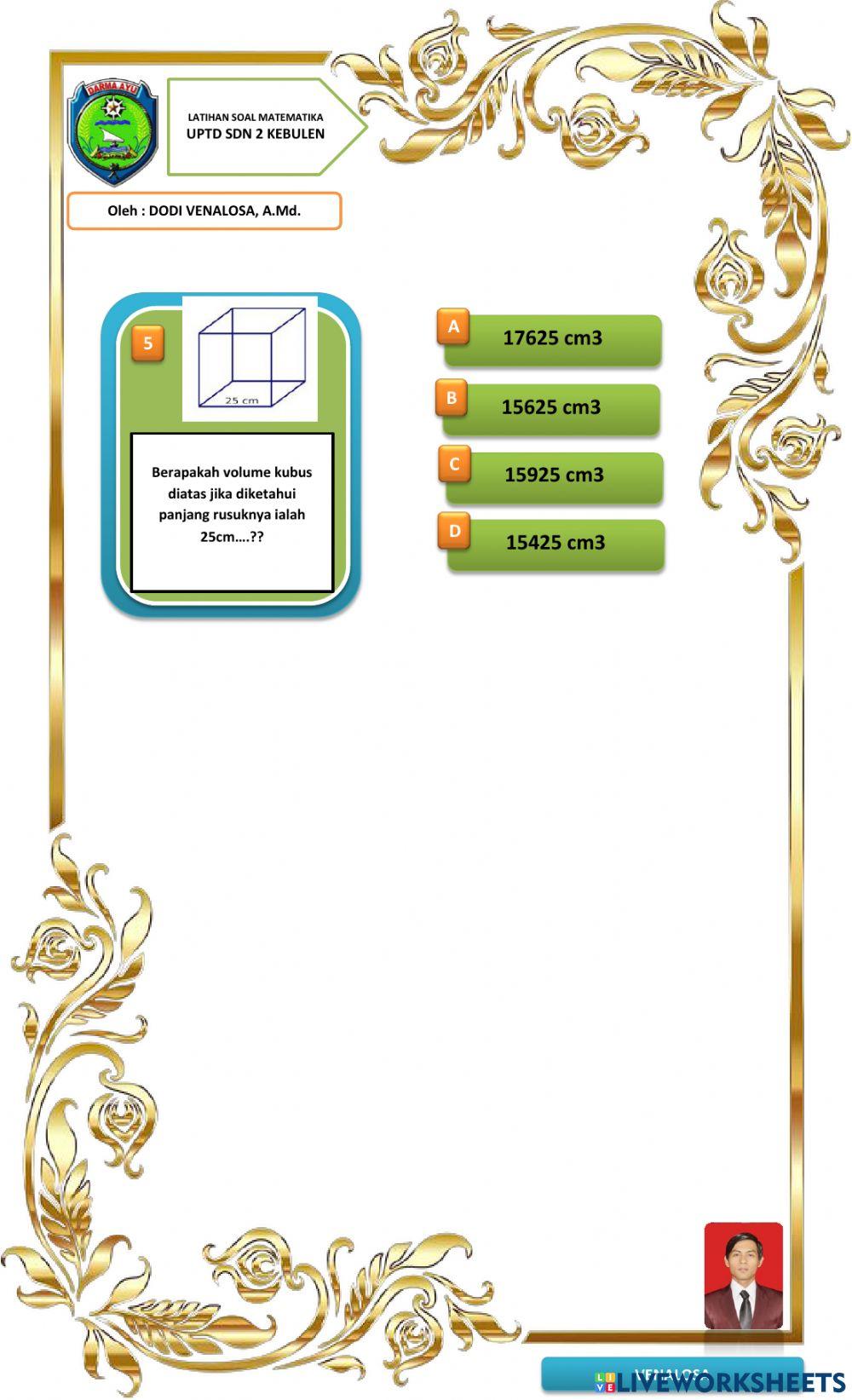 Volume kubus dan balok