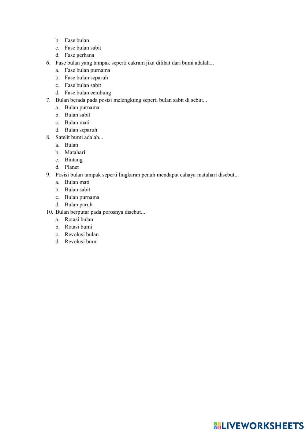 Lembar kerja peserta Didik mapel IPA