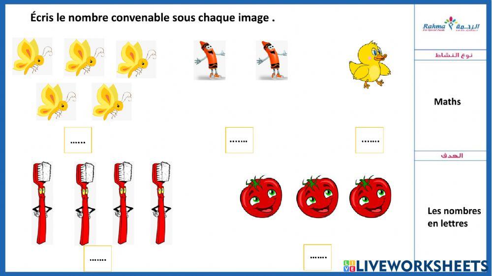Maths les nombres en lettres