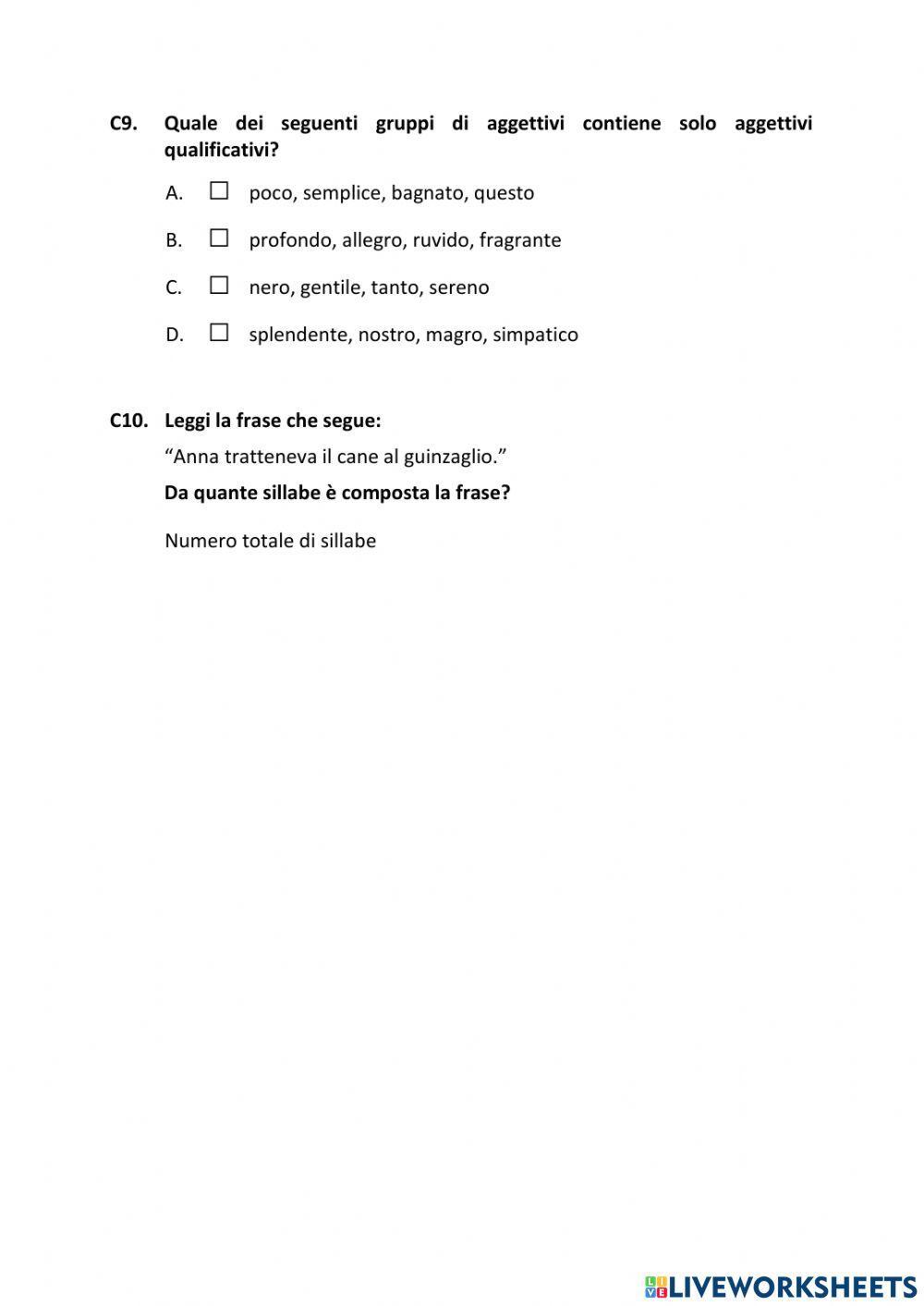 Prova Invalsi anno 2015-16 terza parte