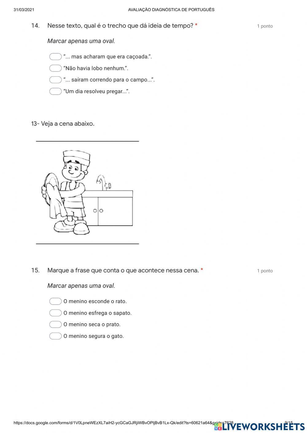 Avaliativa português