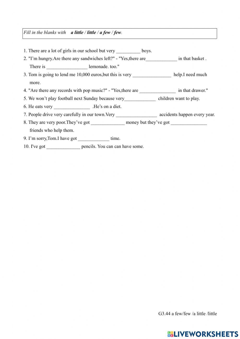 Csenior Worksheet 44