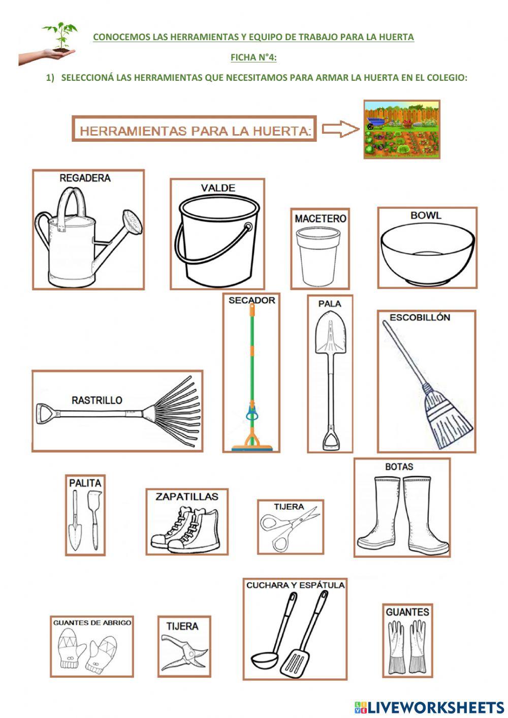 A trabajar con las herramientas de la huerta