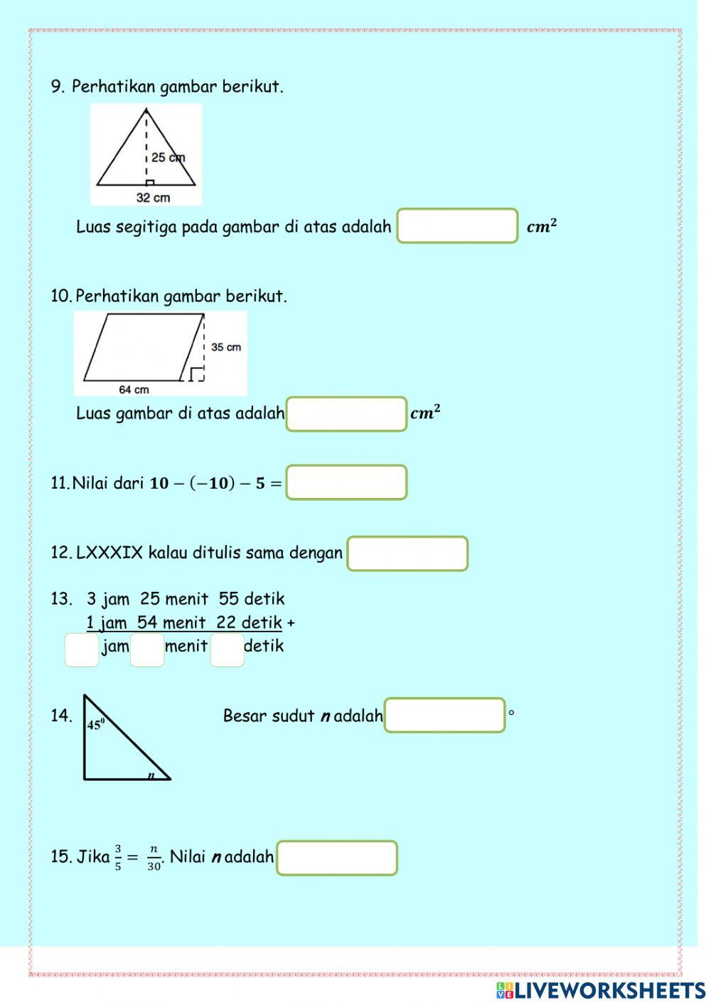 Latihan Olimpiade Kelas 4