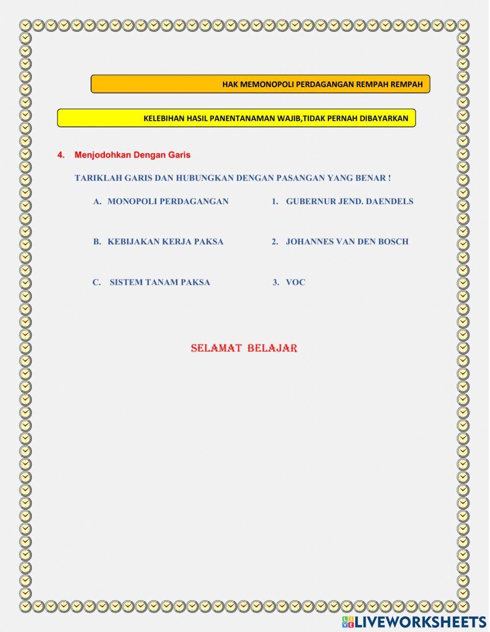 Kondisi masyarakat indonesia pada masa penjajahan
