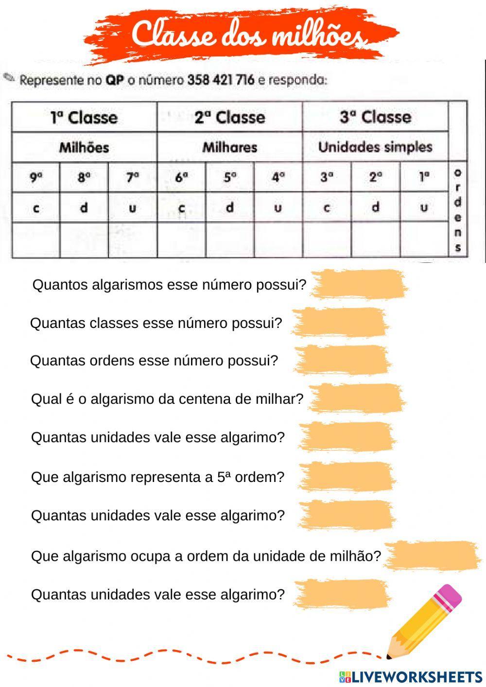 Classes e ordens (4º ano)